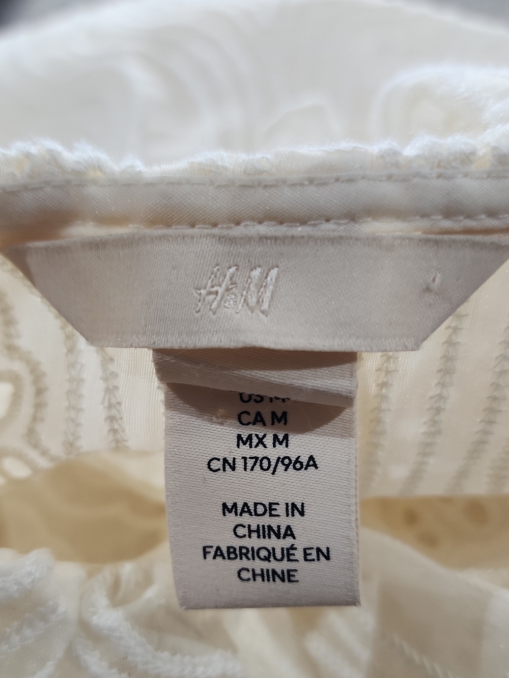 H&M Cream Frill Trimmed Long Sleeve Ruffle Blouse - Picture 11 of 12